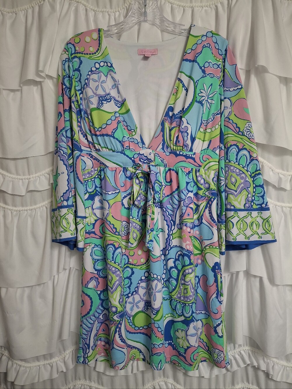 Lilly Pulitzer Tropez Tunic Multi Conch Republic Print Dress Size S - Picture 2 of 10